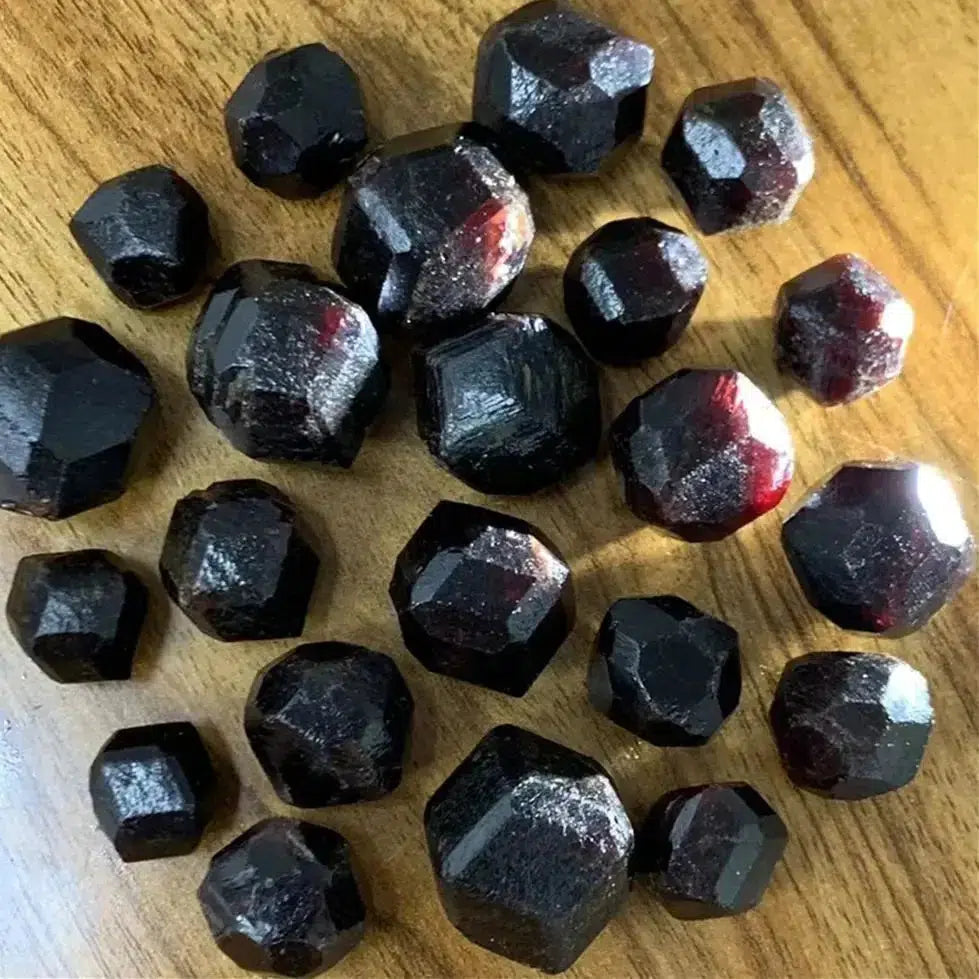 Natural Faceted Red Garnet Crystal