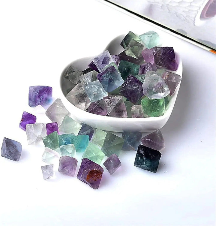 Natural Fluorite Octahedron Crystals