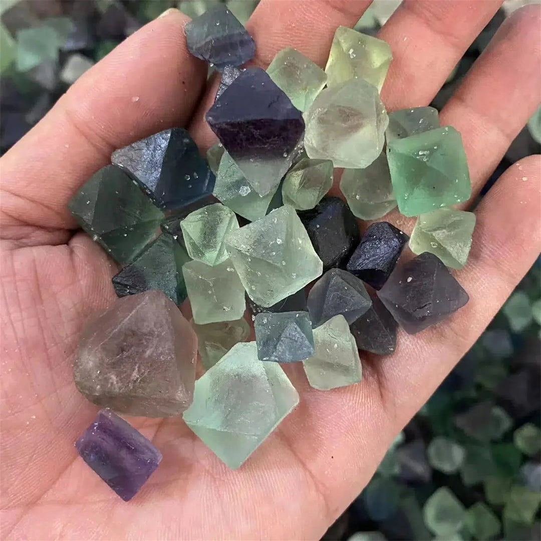 Natural Fluorite Octahedron Crystals