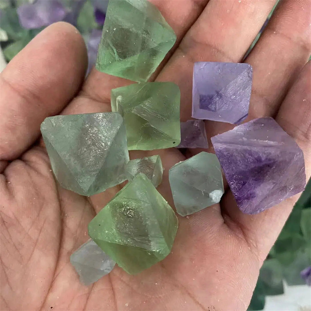 Natural Fluorite Octahedron Crystals