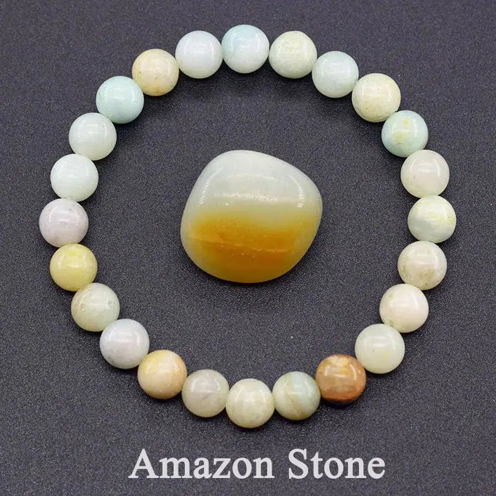 Natural Gemstone Stretch Bracelets - 37 Materials, 170mm