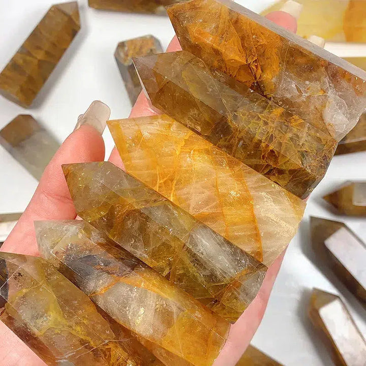 Natural Golden Healer Quartz Tower