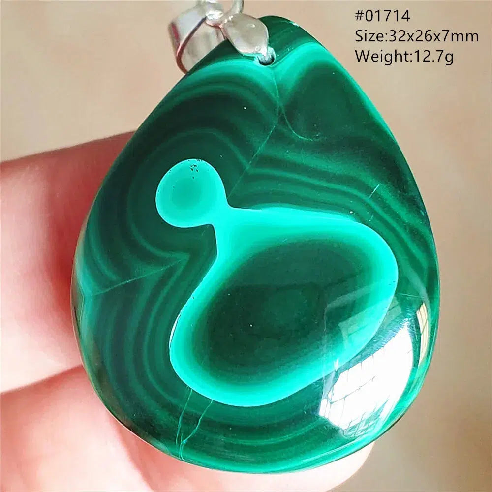 Natural Green Malachite Pendant