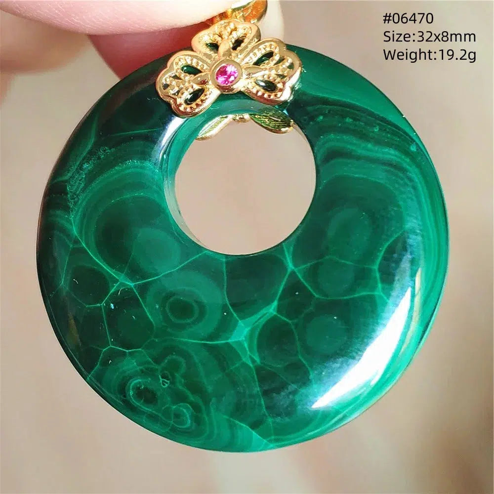 Natural Green Malachite Pendant