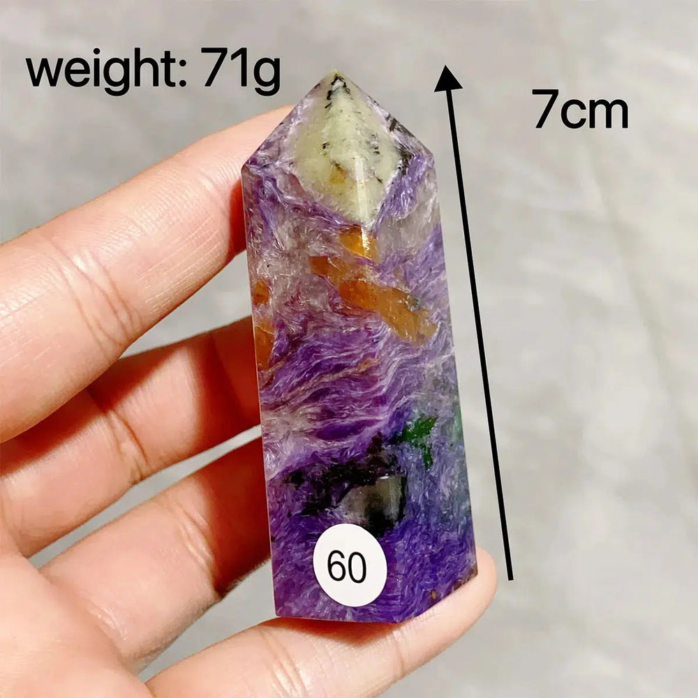 Natural High Quality Charoite Tower