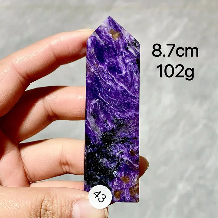 Natural High Quality Charoite Tower