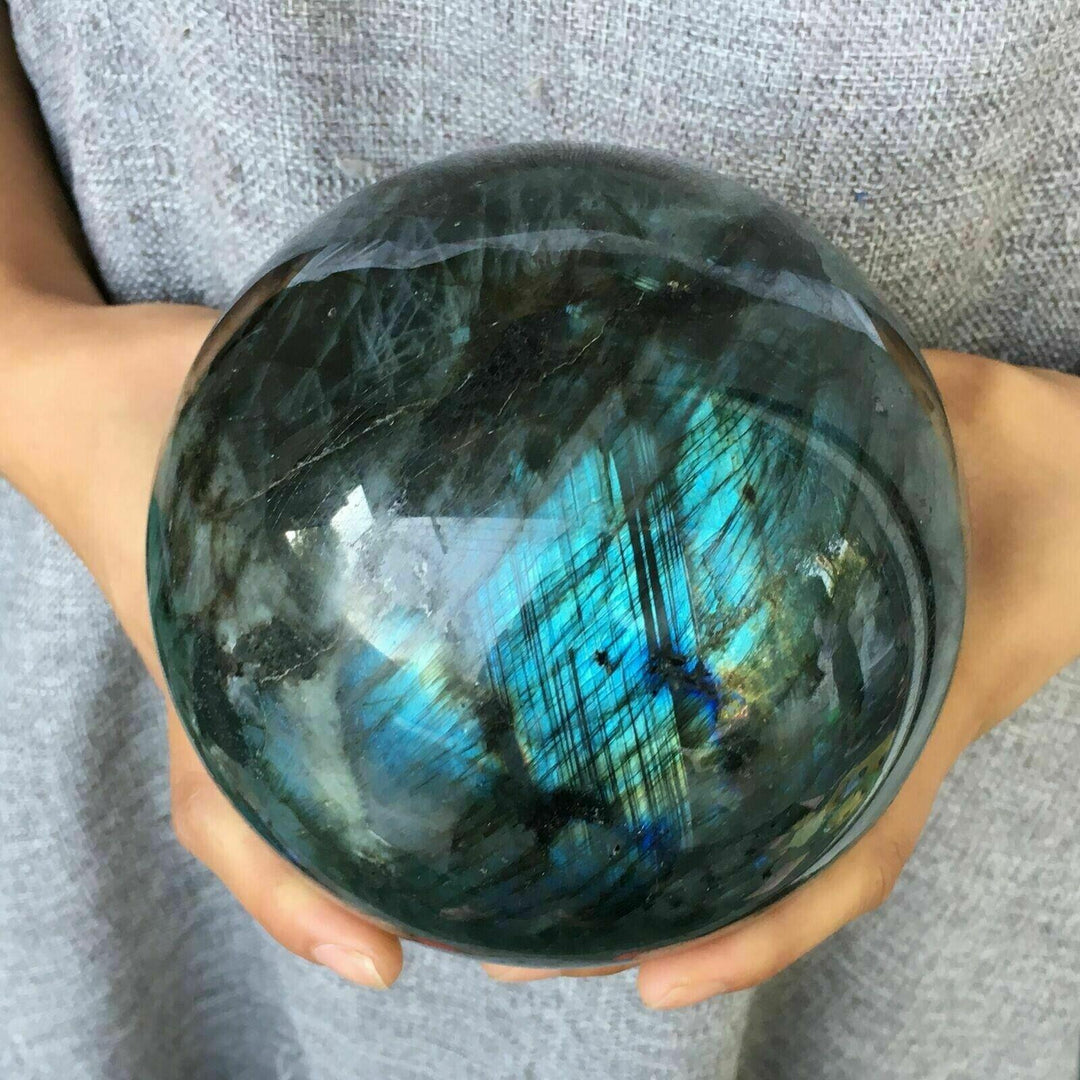 Natural Labradorite Crystal Sphere