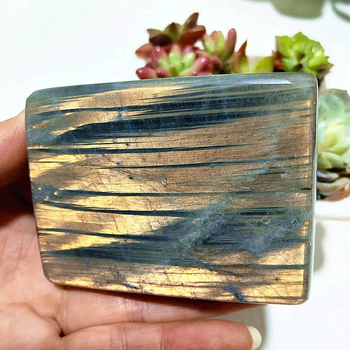 Natural Labradorite Crystal Violet, Gold, and Blue Freeform’s