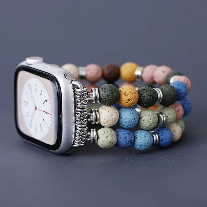 Natural Lava Beads Apple Smart iWatch Strap