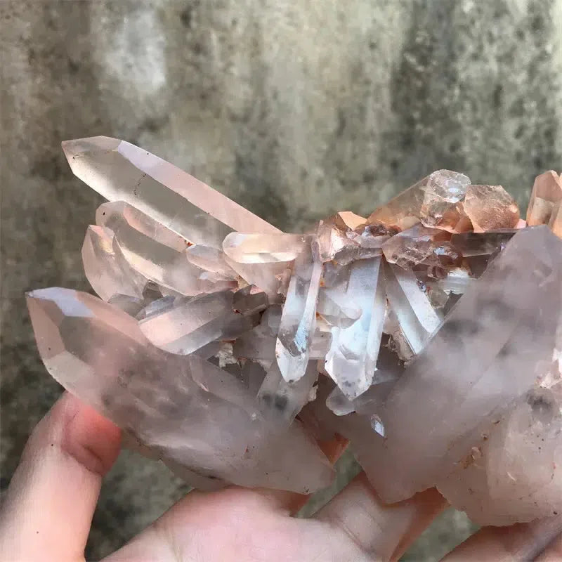 Natural Madagascan Crystal Quartz With Mica Cluster