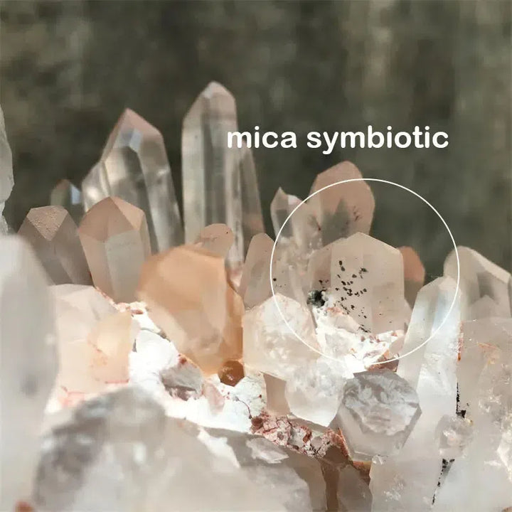 Natural Madagascan Crystal Quartz With Mica Cluster