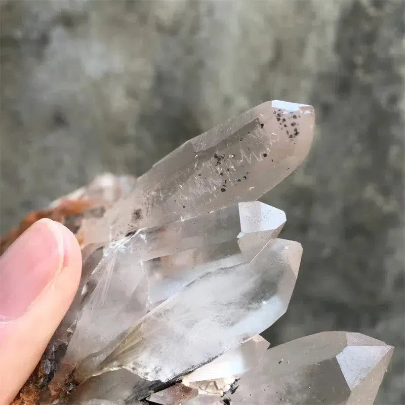 Natural Madagascan Crystal Quartz With Mica Cluster