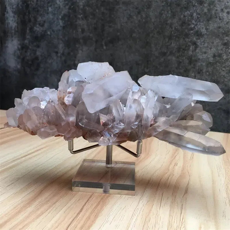 Natural Madagascan Crystal Quartz With Mica Cluster