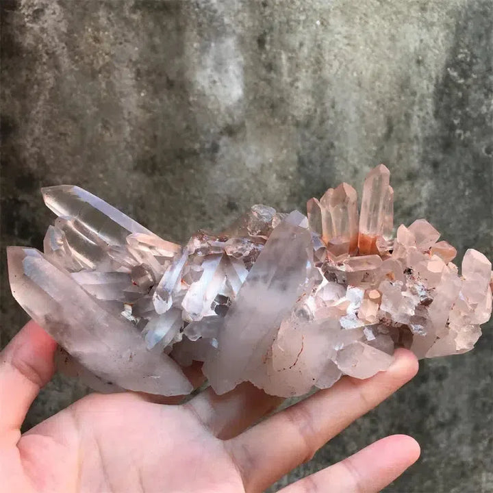 Natural Madagascan Crystal Quartz With Mica Cluster