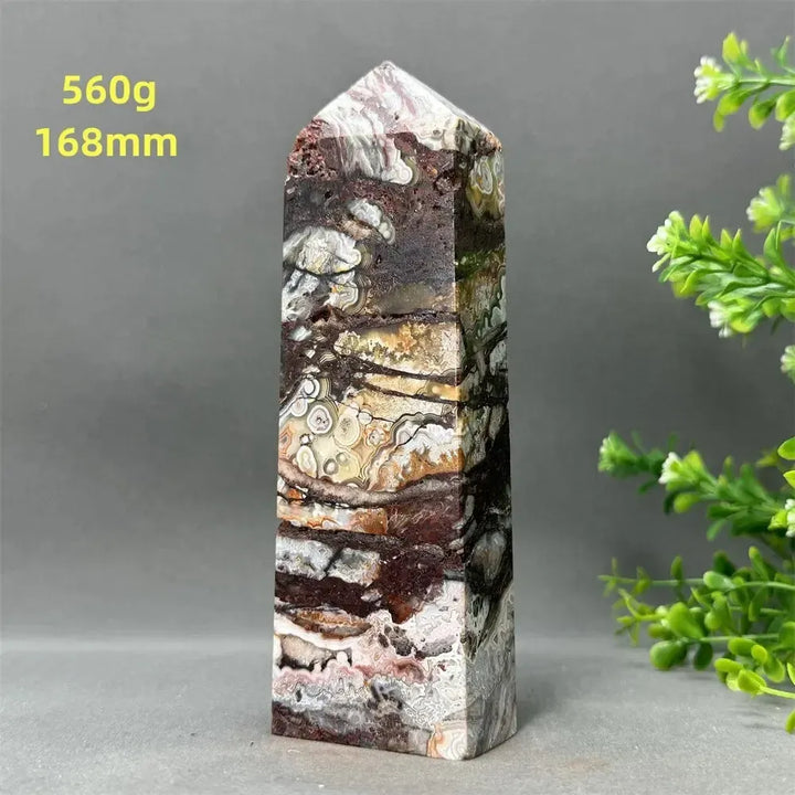 Natural Mexican Agate XL Obelisk Towers-Towers-Ali-10 560g 168mm-Mexican Agate-Crystal Destiny