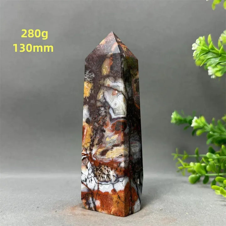 Natural Mexican Agate XL Obelisk Towers-Towers-Ali-16 280g 130mm-Mexican Agate-Crystal Destiny