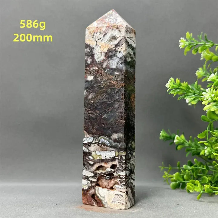Natural Mexican Agate XL Obelisk Towers-Towers-Ali-7 586g 200mm-Mexican Agate-Crystal Destiny