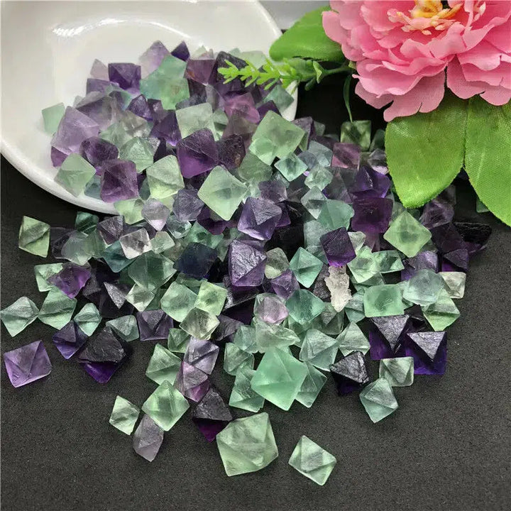 Natural Mixed Fluorite Octahedron Gems