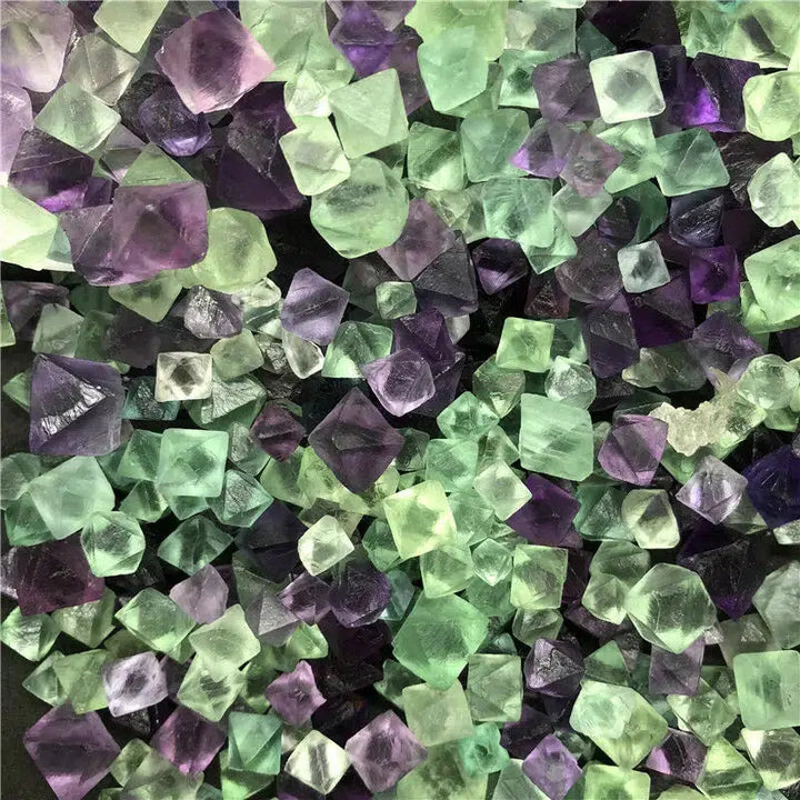 Natural Mixed Fluorite Octahedron Gems