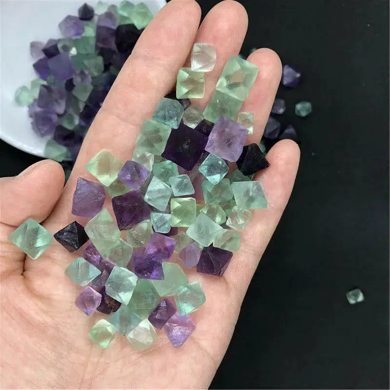 Natural Mixed Fluorite Octahedron Gems