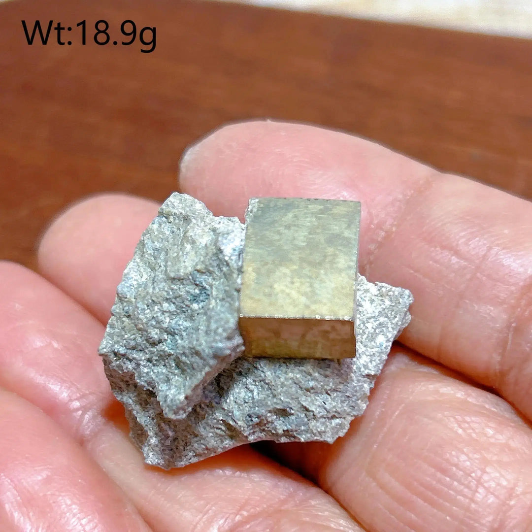 Natural Pyrite Raw Cube Specimen on Matrix