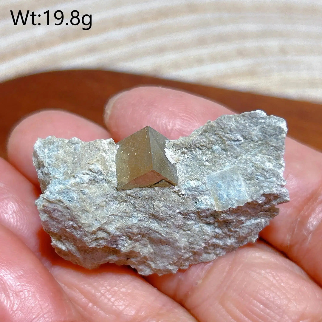 Natural Pyrite Raw Cube Specimen on Matrix