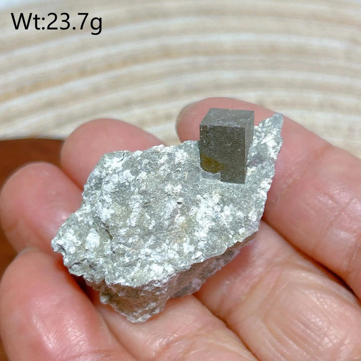 Natural Pyrite Raw Cube Specimen on Matrix