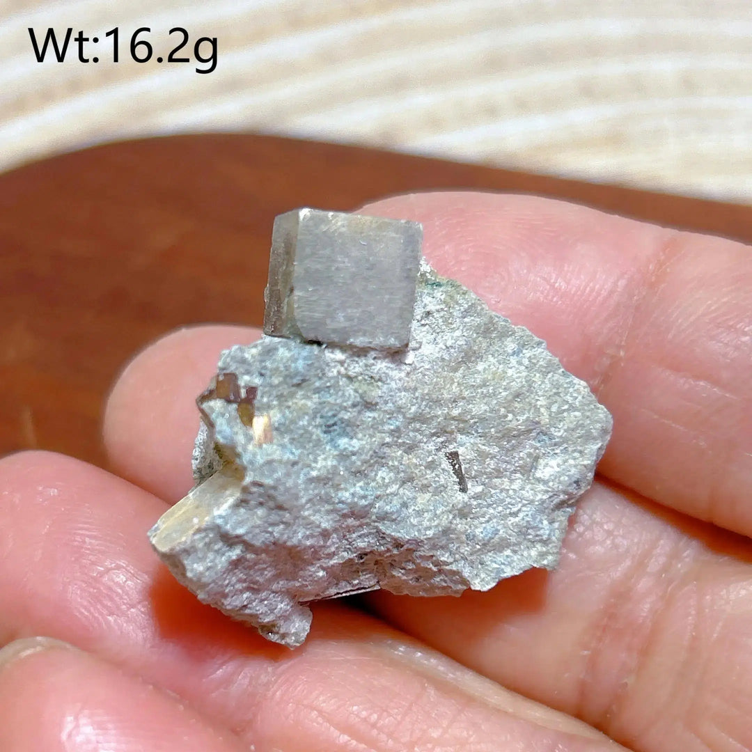 Natural Pyrite Raw Cube Specimen on Matrix