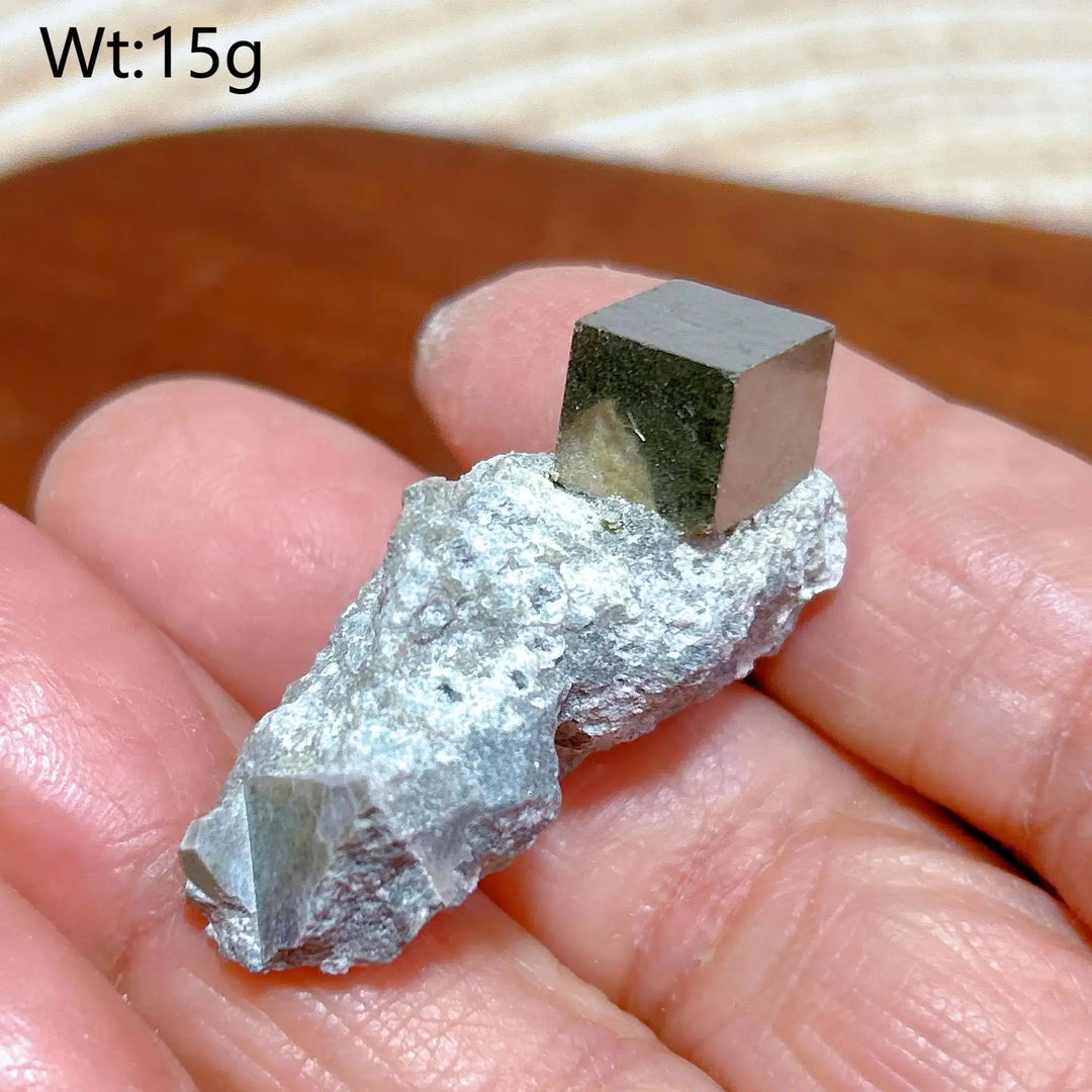 Natural Pyrite Raw Cube Specimen on Matrix