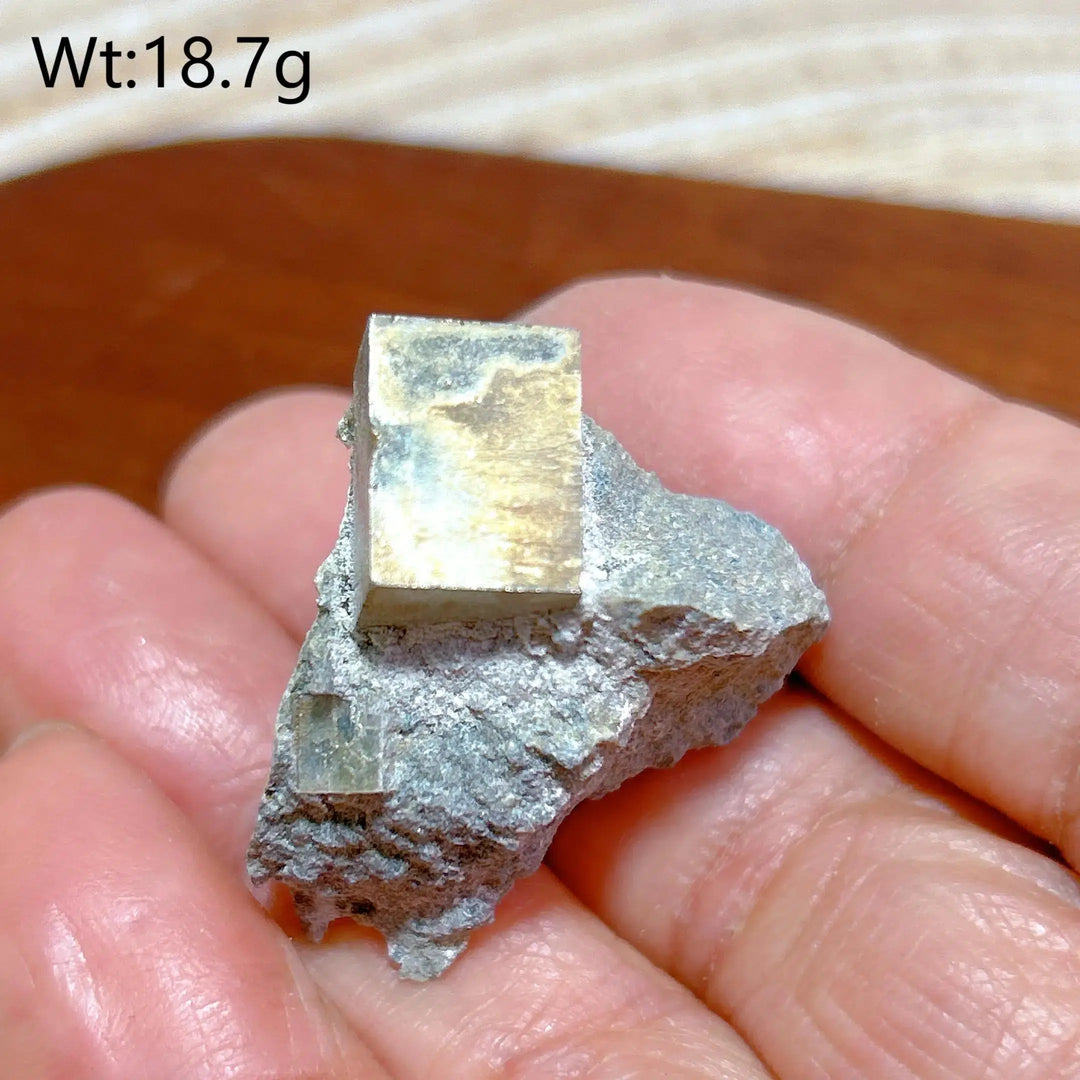 Natural Pyrite Raw Cube Specimen on Matrix