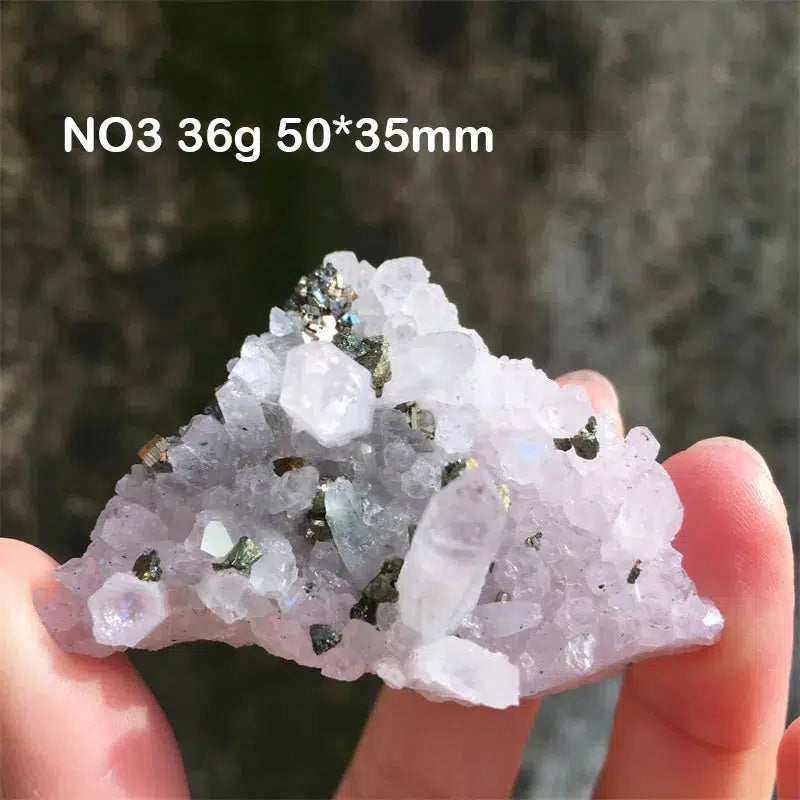 Natural Quartz With Chalcopyrite Cluster