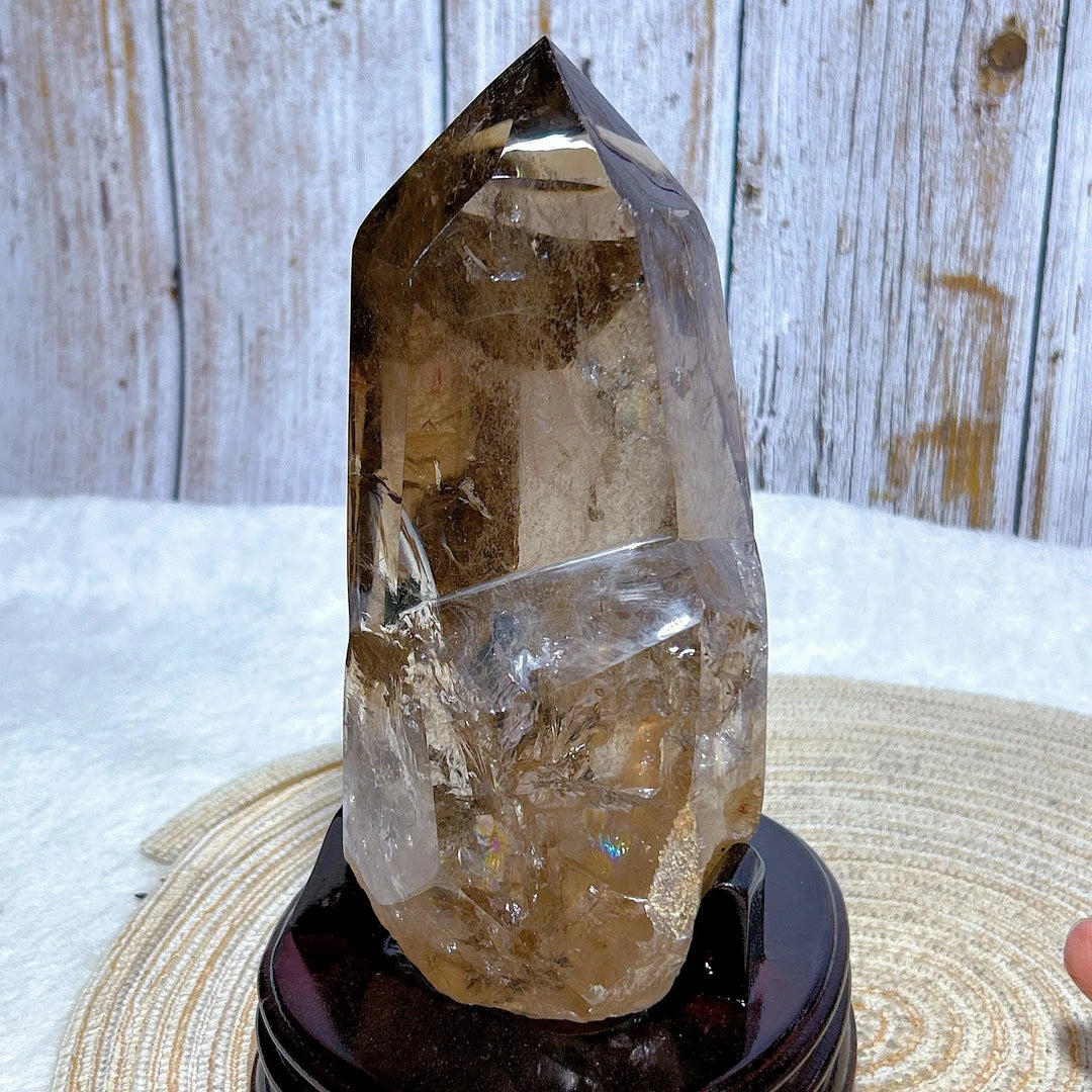 Natural Rainbow Smokey Quartz Large Point