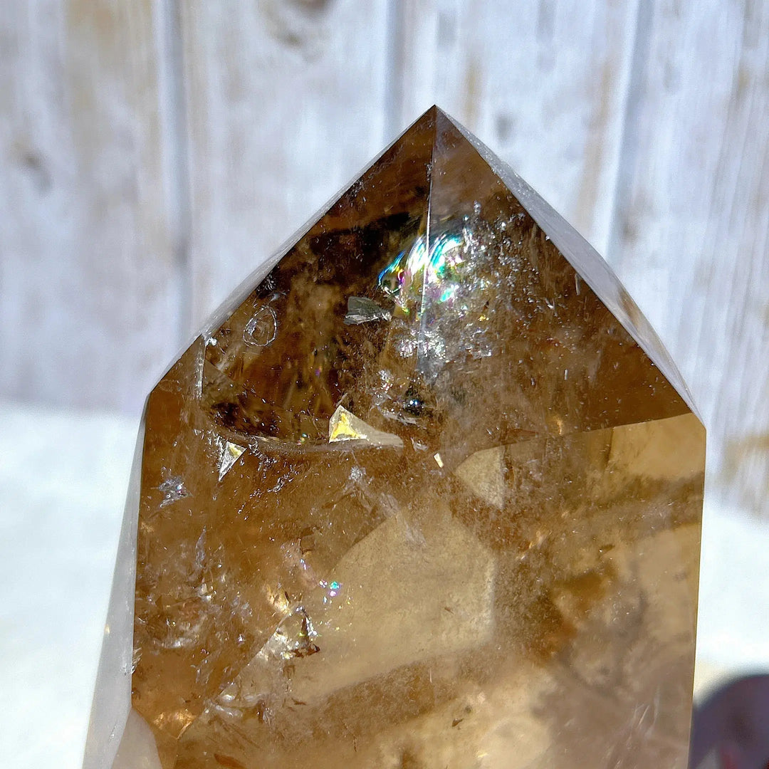 Natural Rainbow Smokey Quartz Large Point