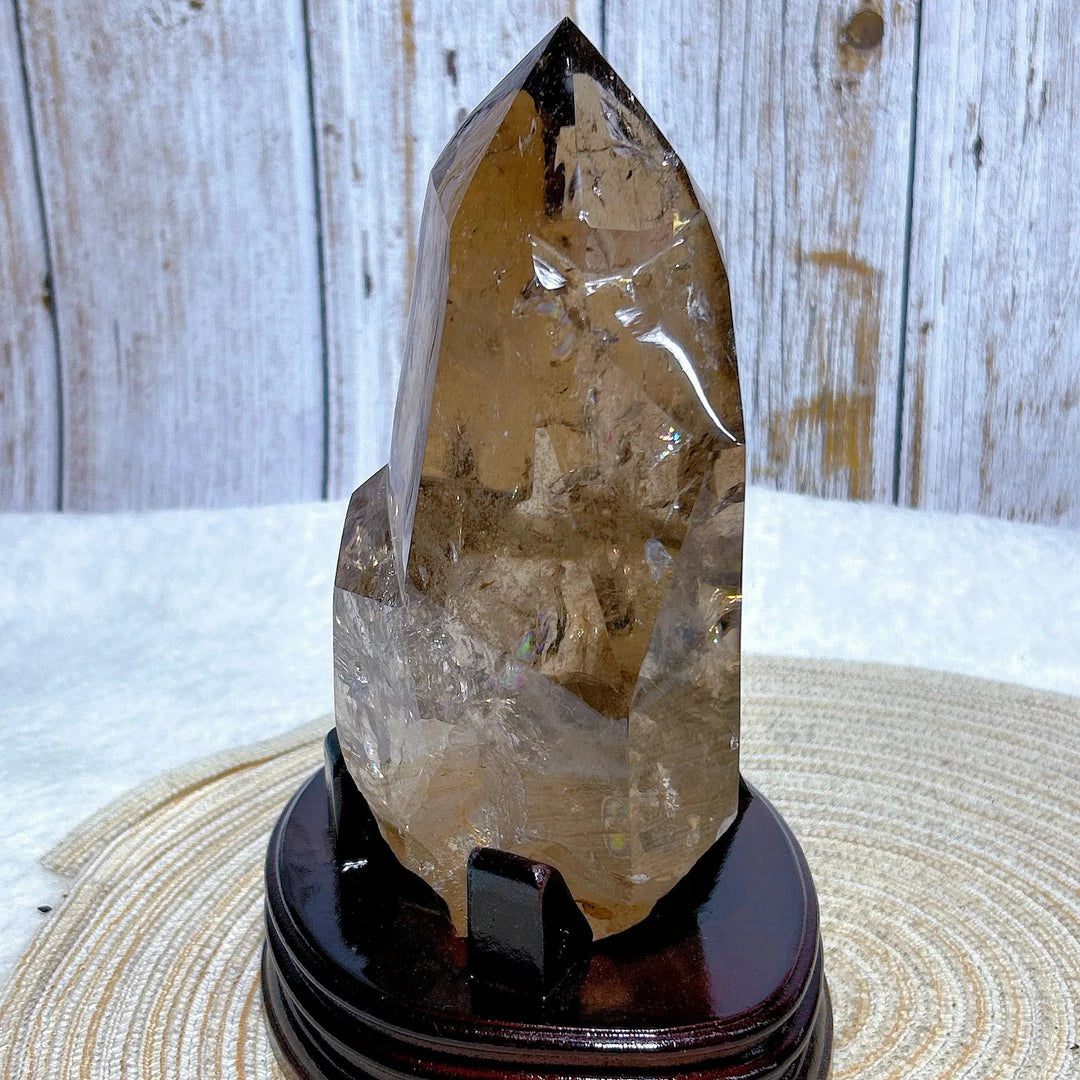 Natural Rainbow Smokey Quartz Large Point