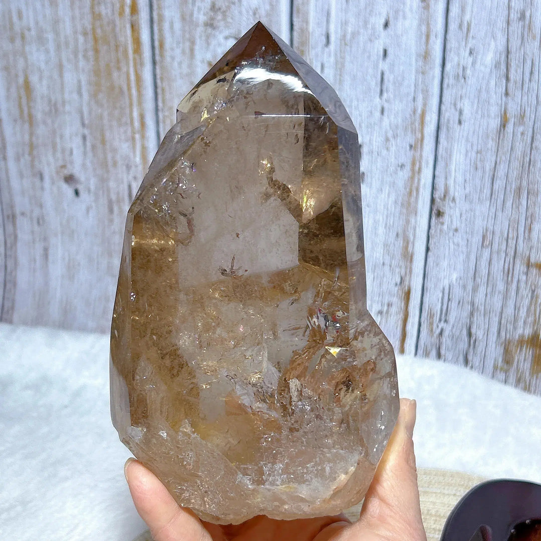 Natural Rainbow Smokey Quartz Large Point