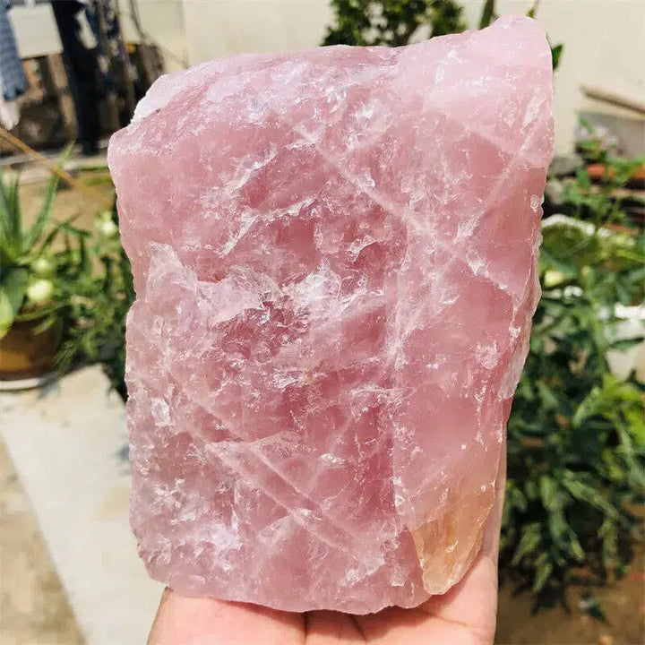 Natural Rose Quartz Crystal Raw Chunk