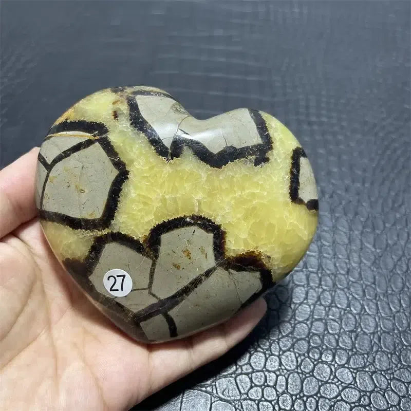 Natural Septarian Crystal Heart