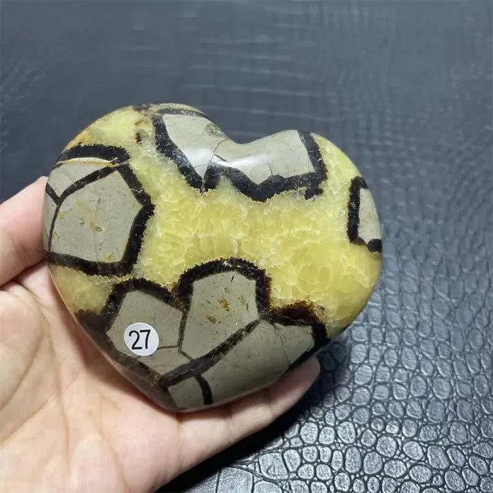 Natural Septarian Crystal Heart