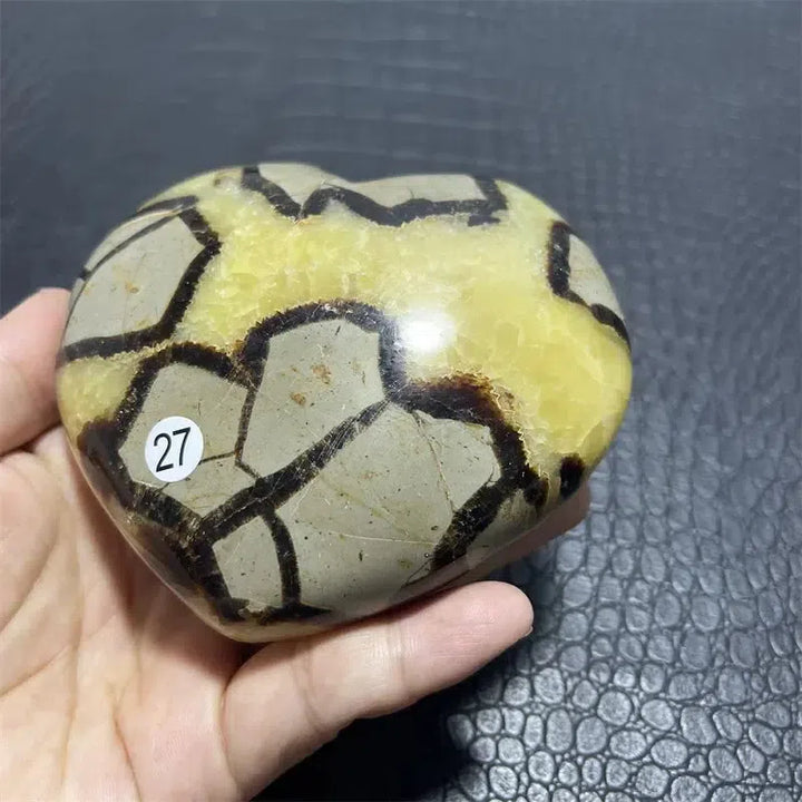 Natural Septarian Crystal Heart