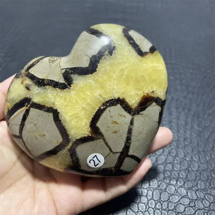 Natural Septarian Crystal Heart