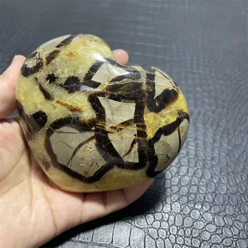 Natural Septarian Crystal Heart