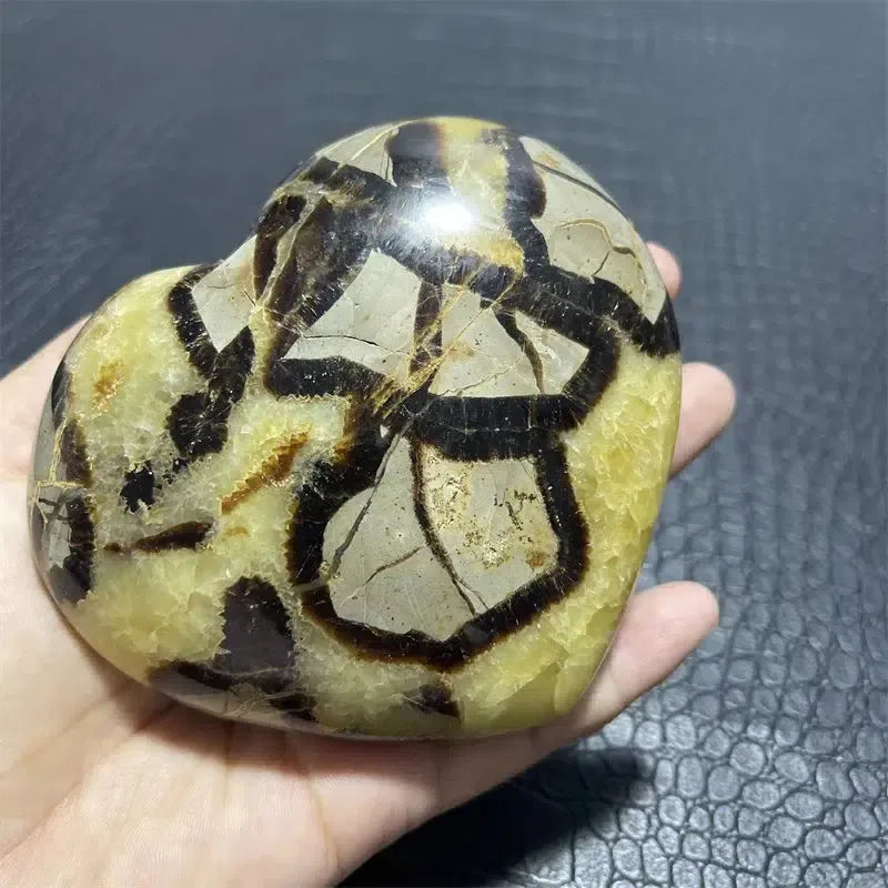 Natural Septarian Crystal Heart