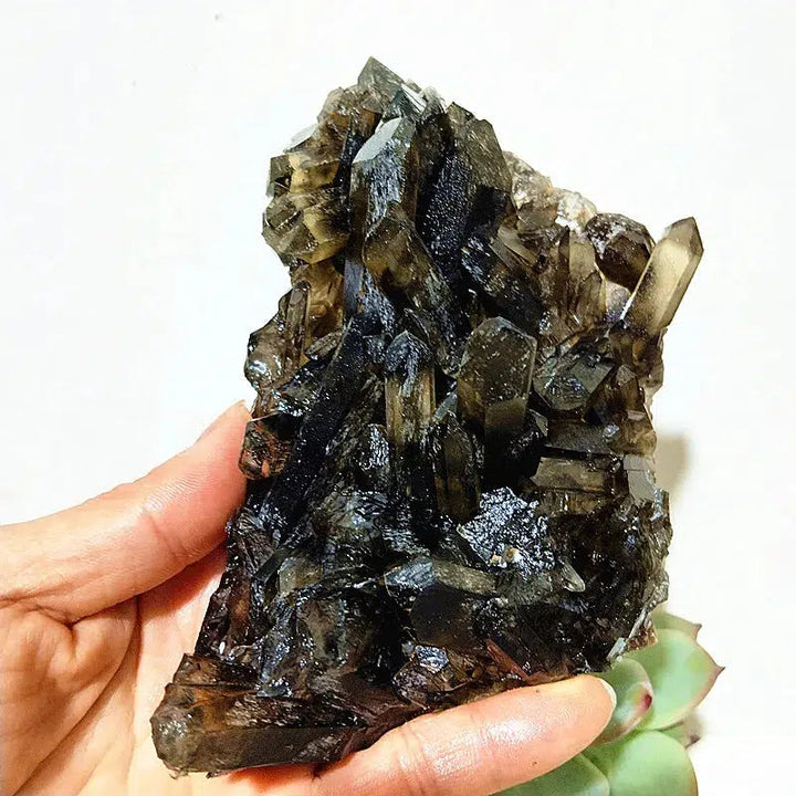 Natural Smoky Quartz Cluster