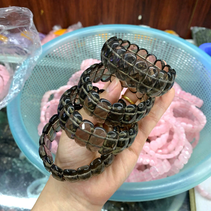 Natural Smoky Quartz Crystal Bracelet