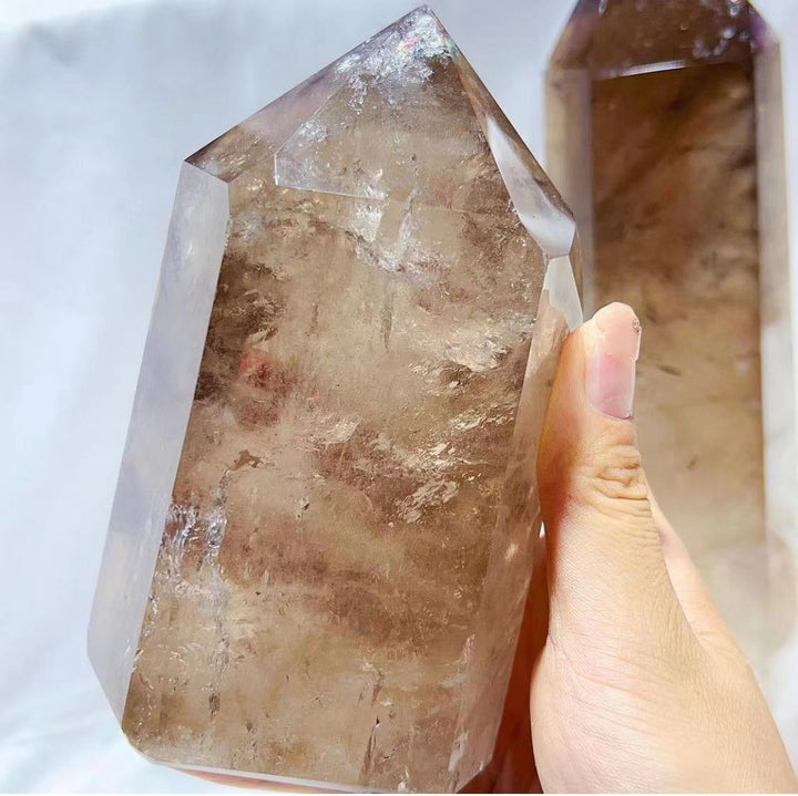 Natural Smoky Quartz Hexagonal Tower