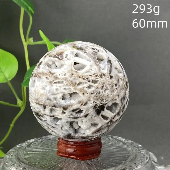 Natural Sphalerite Crystal Ball Hand-Mined Polished Energy Healing Ornament Home Decorative Mineral Gemstone Ball