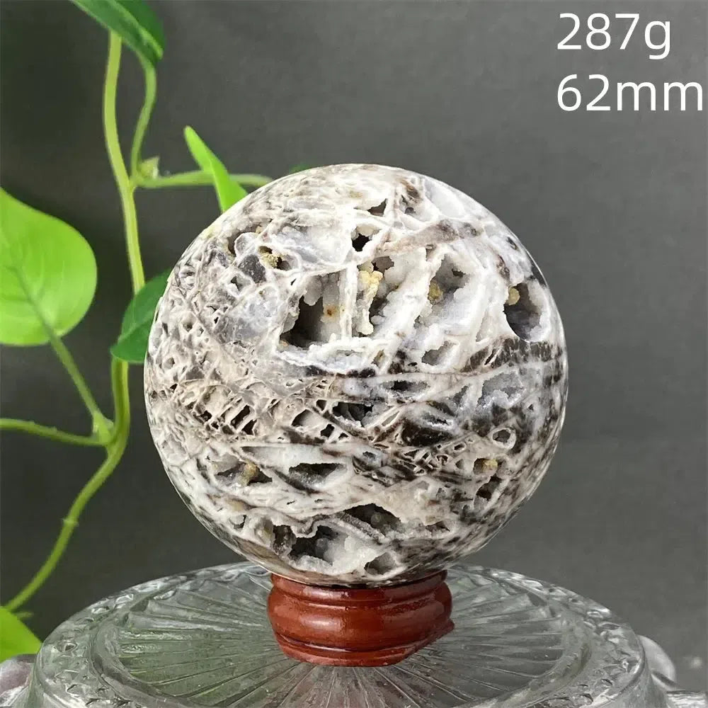 Natural Sphalerite Crystal Ball Hand-Mined Polished Energy Healing Ornament Home Decorative Mineral Gemstone Ball