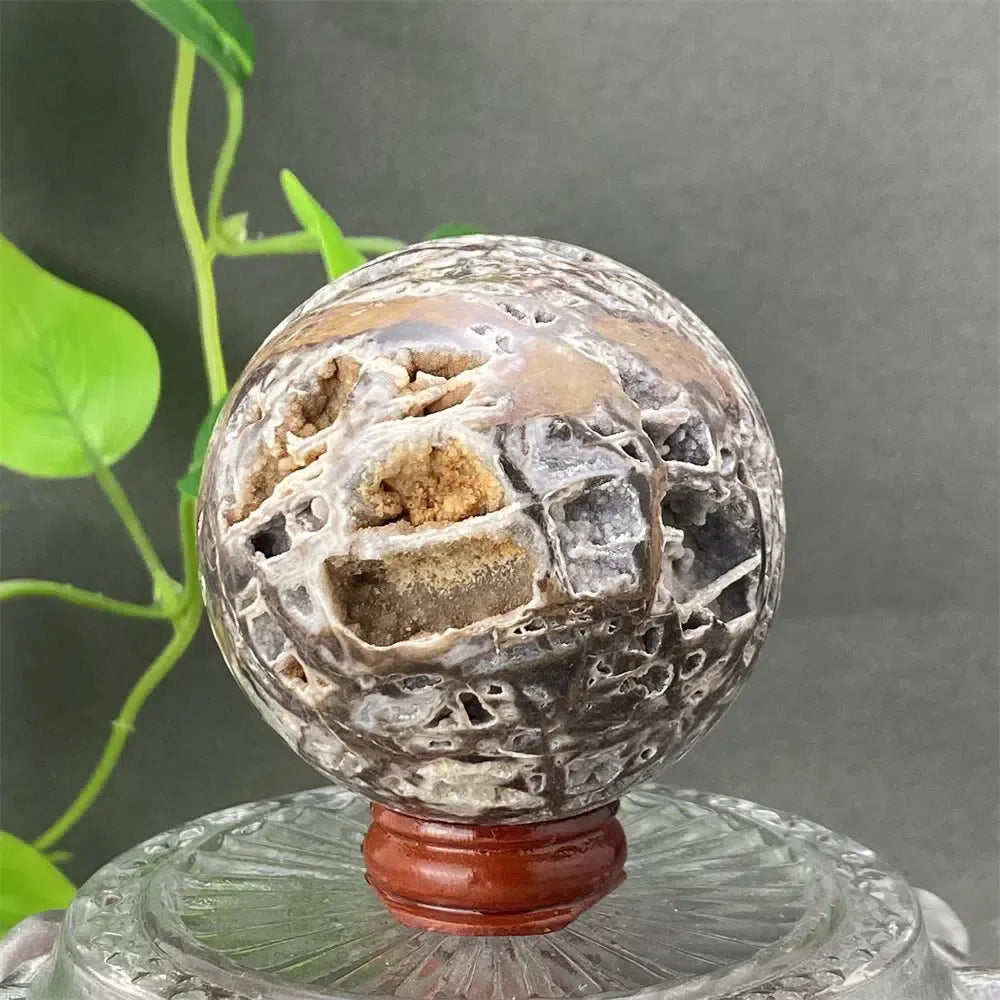 Natural Sphalerite Crystal Ball Hand-Mined Polished Energy Healing Ornament Home Decorative Mineral Gemstone Ball