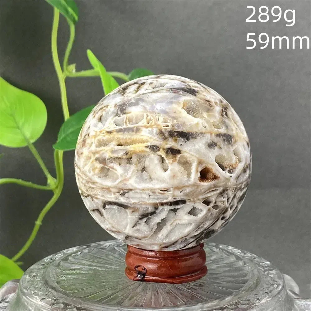 Natural Sphalerite Crystal Ball Hand-Mined Polished Energy Healing Ornament Home Decorative Mineral Gemstone Ball