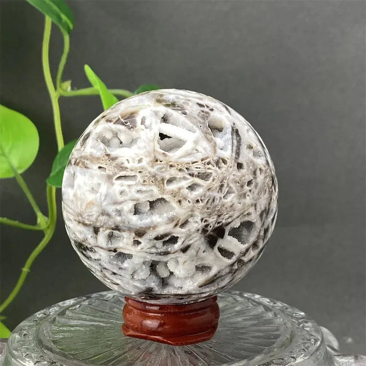 Natural Sphalerite Crystal Ball Hand-Mined Polished Energy Healing Ornament Home Decorative Mineral Gemstone Ball